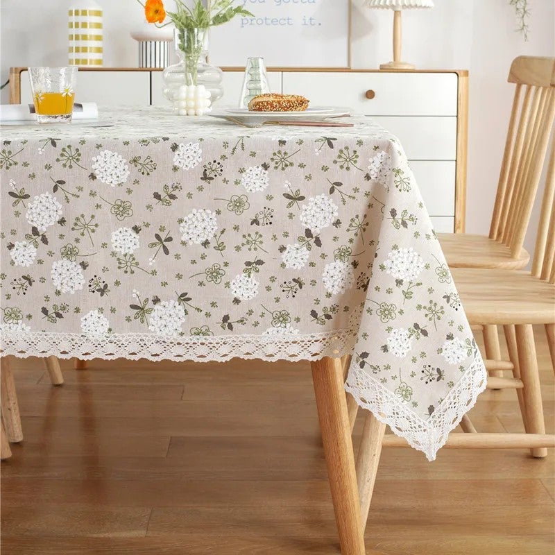 Bluejw ZAKKA polyester-cotton white dandelion lace tablecloth, coffee table cloth, tablecloth and cover cloth - Image 1